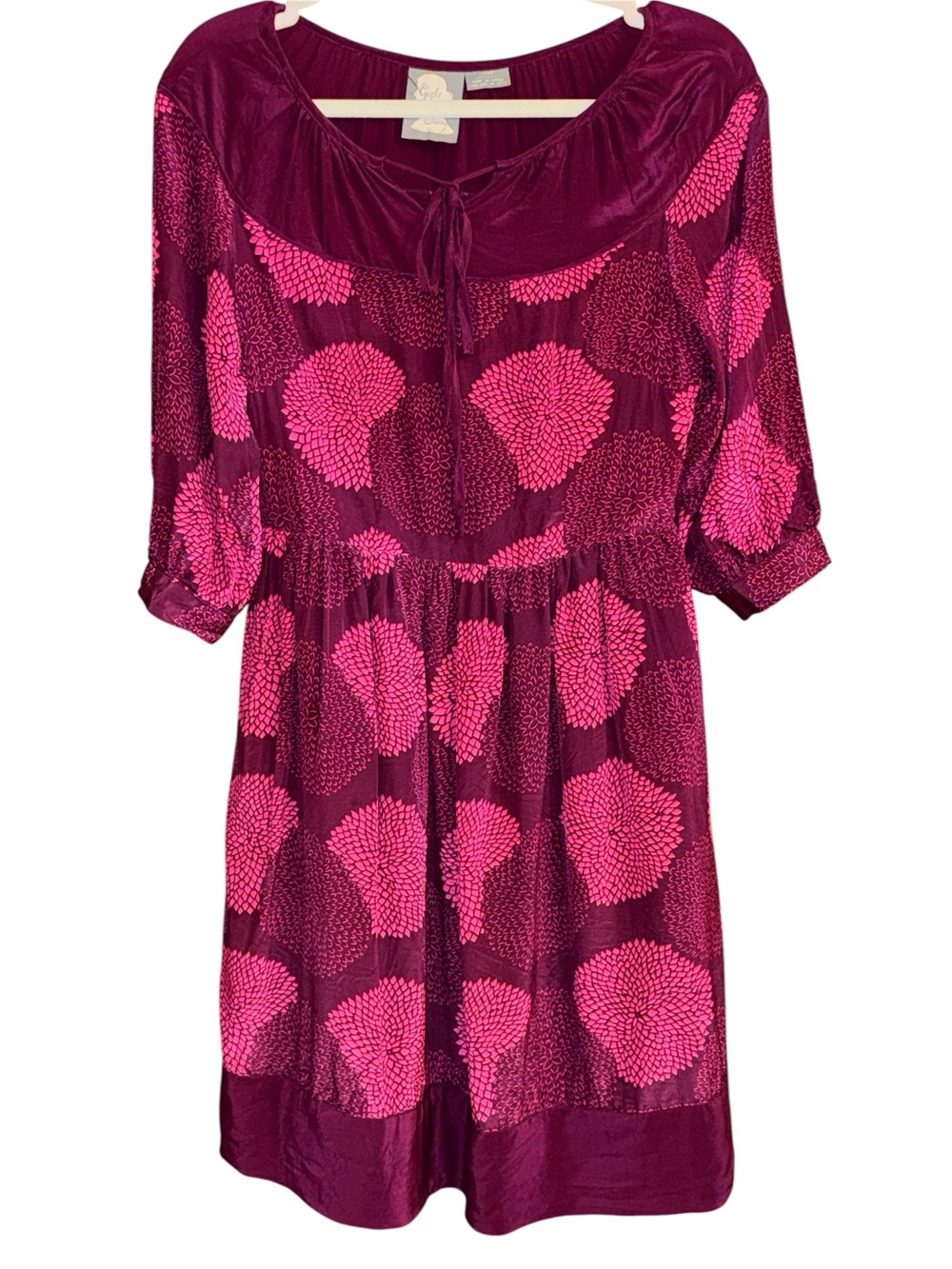 Girls From Savoy Anthropologie Bouquet Toss Silk Y2K Dress Women’s Size 0